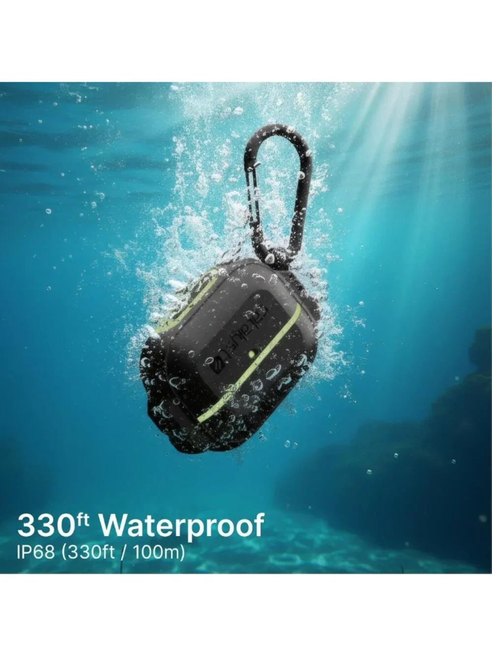 Waterproof AirPods Pro Case with Secure Latch & Carabiner, Military-Grade